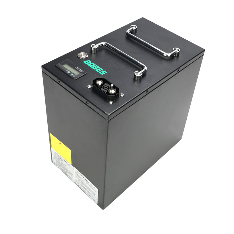 BOBES Batería impermeable AGV 24V 125Ah LiFePO4 con Bluetooth para herramientas de jardín de 3KW